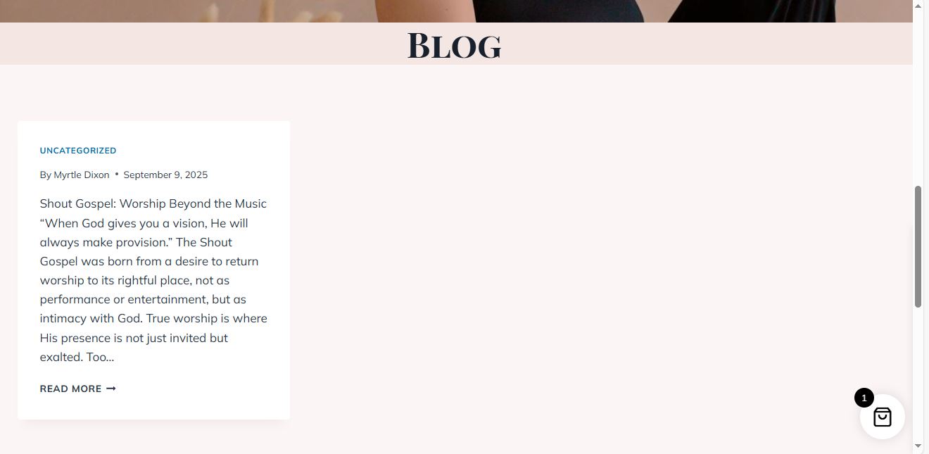 Blog page